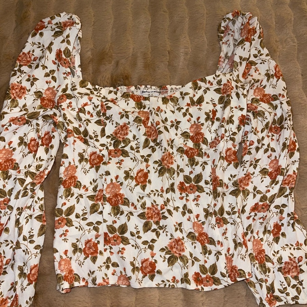Floral Puff Sleeve Top